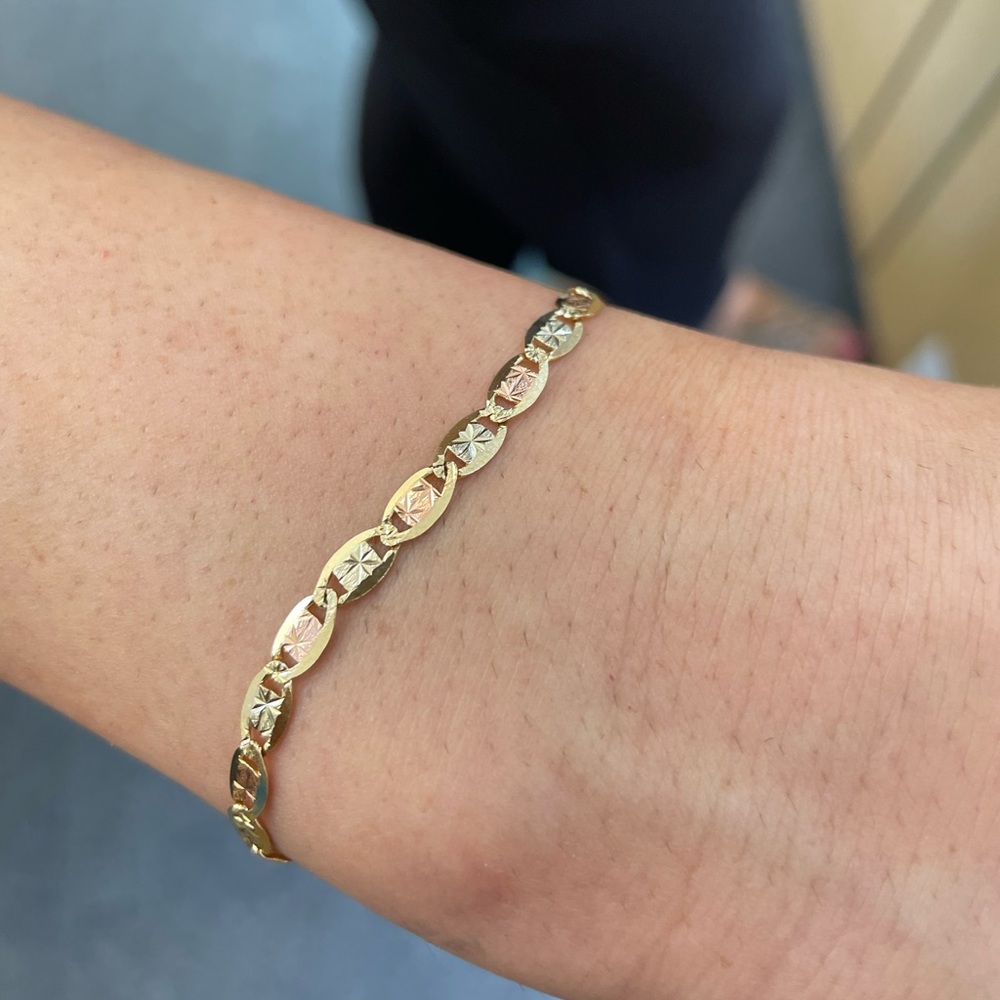 10kt Tricolor Gold bracelet - Picture 1 of 2